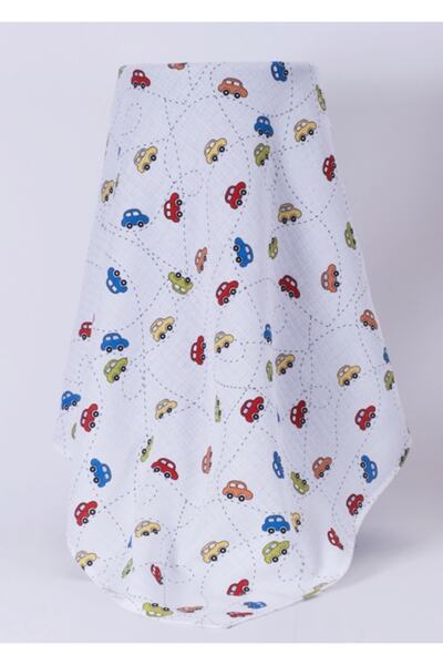 paris in paris بطانية قماش موسلين متعددة الأغراض - قماط 80x80 سم نمط السيارة