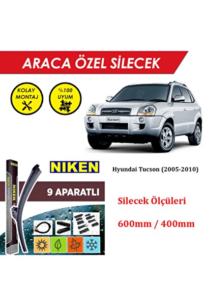 MeyZone Hyundai Tucson Ön Cam Silecek Takımı (2005-2010)