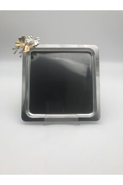 Esina Stainless Steel Single Person Presentation Tray with Butterfly Accessories Serving Tray 1 Piece