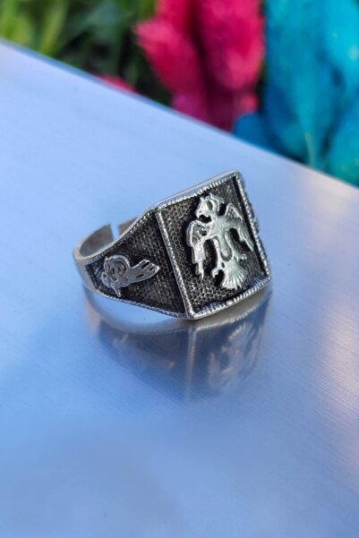 The Collection Çift Başlı Kartal Arnavutluk Model Gümüş Kaplama Ayarlanabilir...