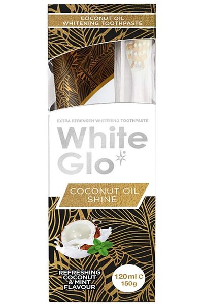 White Glo Brand: Toothpaste Coconut Extract Whitening 120 ml Category: Toothpaste