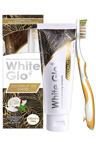 White Glo Brand: Toothpaste Coconut Extract Whitening 120 ml Category: Toothpaste