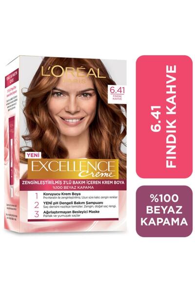 Excellence L'Oreal ParisSaç Boyası Fındık Kahve 6-41 Kategori: Saç Boyası