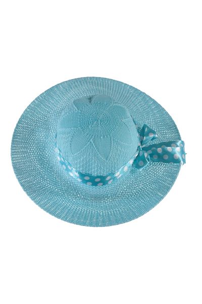 Kardelen Butik Denizli Panama Women's Beach Hat (Mercerized) (Turquoise Blue))