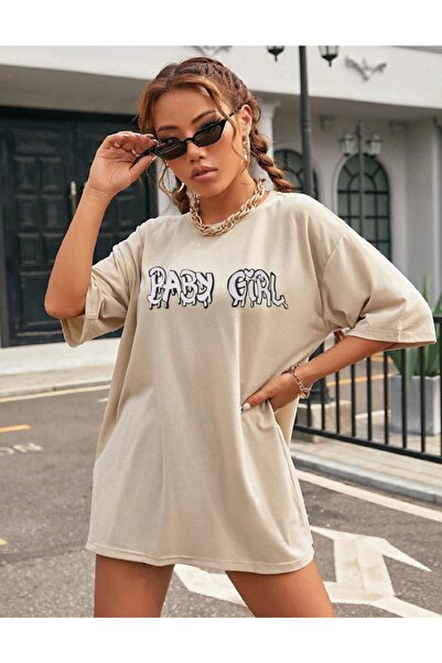 Deocept Baby Girl Printed Women's Oversize T-shirt