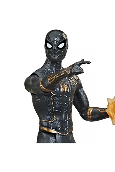 Marvel -spider-man: No Way Home Mystery Web Gear Upgraded Black And Gold Suit...