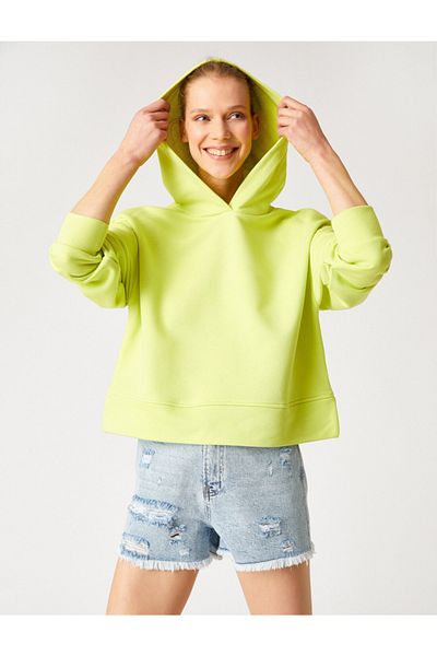 Koton Long Sleeve Hooded Sweatshirt