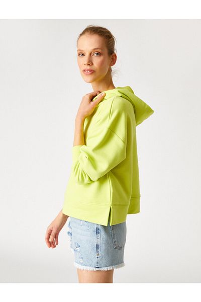 Koton Long Sleeve Hooded Sweatshirt