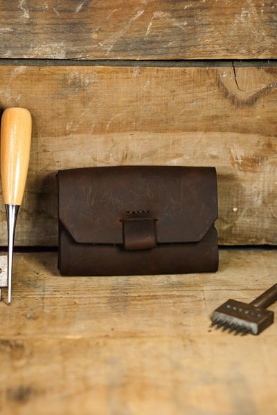 New Coast Leather 1900's Unisex Γνήσιο Δερμάτινο Χειροποίητο Δερμάτινο Θήκη Κάρτας