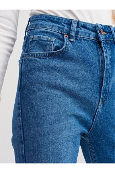 Dilvin Pantaloni Flare Blue - Design de spălare a zăpezii