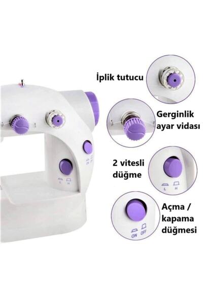 Genel Markalar Dikiş Makinesi Mini Pedallı Pratik Ev Tipi Dikiş Makinası