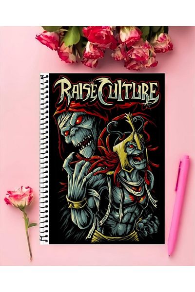 animeandyourworld Raise Culture Notebook 1 Piece - A4 Size, 21*29 Cm, Ring No Line Large Size