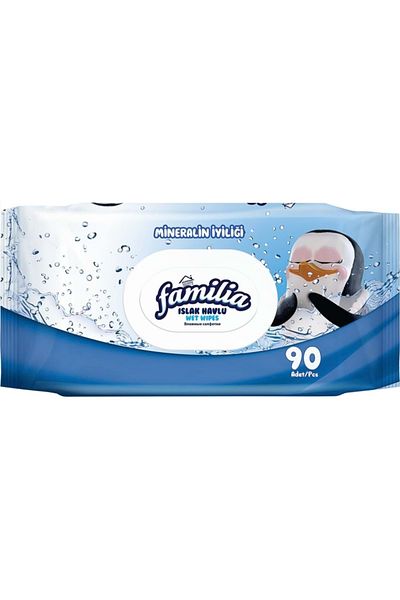 Familia Wet Towel Wipes The Goodness of Minerals 90 Sheets Plastic Cover Single Pack