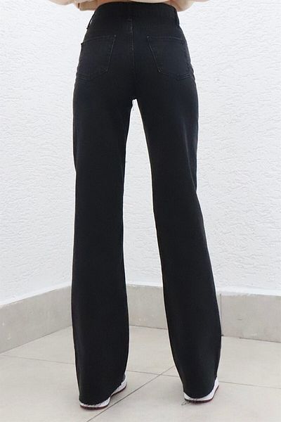 Trn JNS Pantaloni Palazzo Extra High A.c.a.i.p S.o.l.m.a.z negri largi (SUPER HIGH NON-FADE)