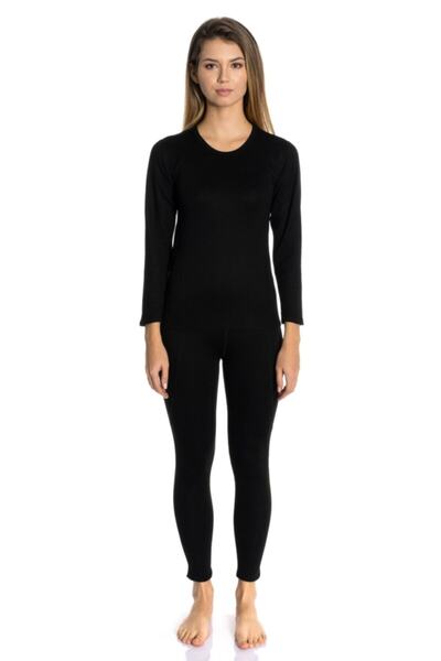 bejamonti Thermal γυναικείο μακρυμάνικο σετ (μαύρο)