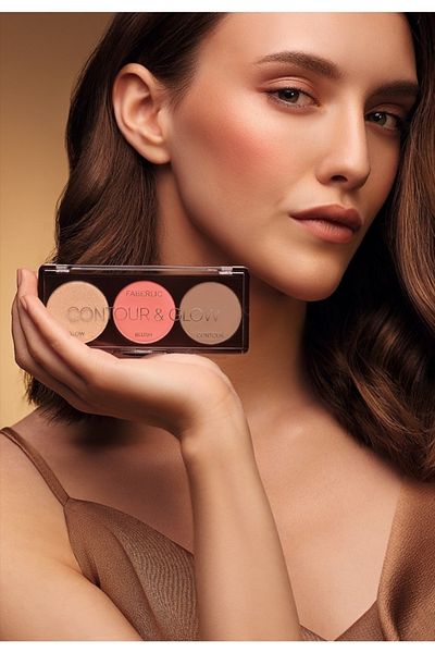 Faberlic Glam Team Face Shaper Palette Contour&Glow - Pink Shine