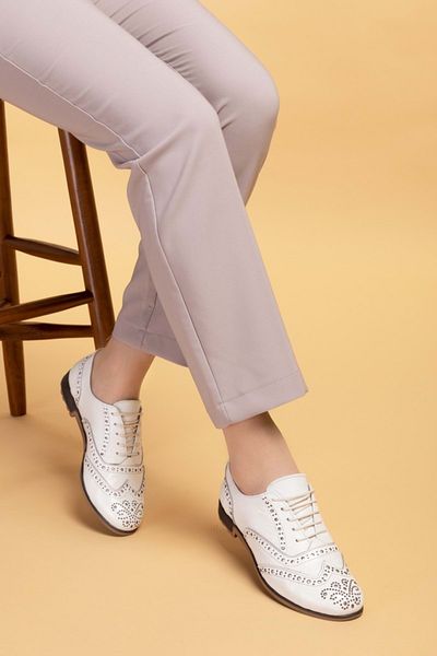 Gondol Pantofi casual cu talpă anatomică din piele naturală Esfa.109 - Alb - 40