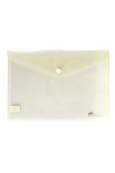Umix Snap Envelope File Transparent A4 Eco Transparent U1120p-be-eco (12 Pack)