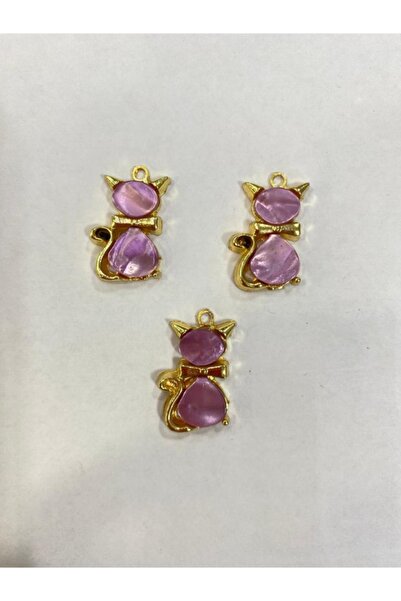 LİVZA BİJUTERİ Mor Renk Sedefli Pleksi Kedi Model Bileklik,kolye,küpe Ucu Mal...