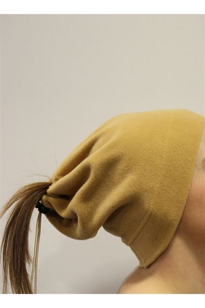 EJOYA Women's Camel Fleece Neck Collar Beret