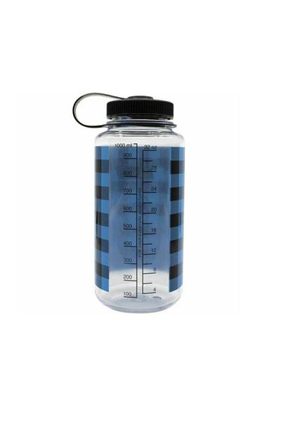 NALGENE 32oz Wide Mouth Blue Plaid
