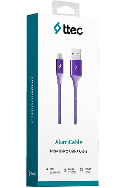 Ttech Marka: Ttec Alumicable Micro Usb Şarj Kablosu Mor 2dk11mr Kategori: Mak...