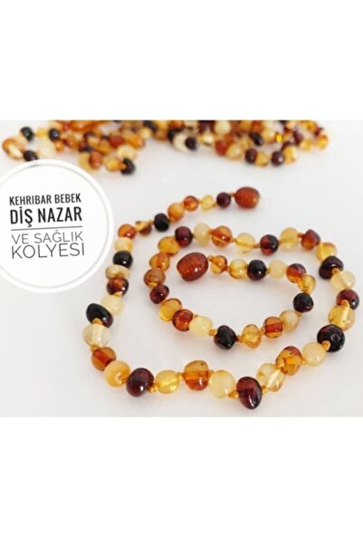 Budakoğulları Gümüş Orijinal Sertifikalı Damla Kehribar Bebek Çocuk Diş Nazar Ve Sağlık Kolyesi