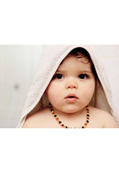 Budakoğulları Gümüş Orijinal Sertifikalı Damla Kehribar Bebek Çocuk Diş Nazar Ve Sağlık Kolyesi