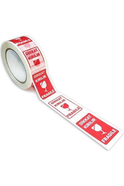 Hediyeleşin Attention Breakable Parcel Packaging Glue Tape 45 MmX 100 Meters - 6 Pieces
