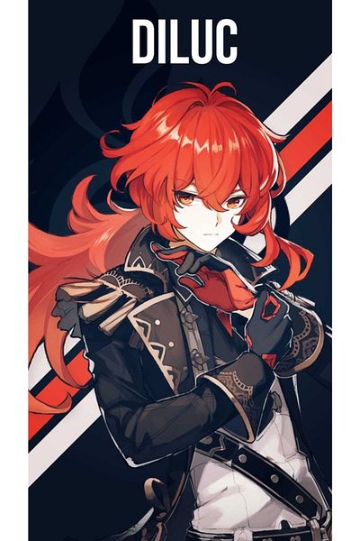 animeandyourworld Diluc Anime Notebook 1Pcs Special Design A4 Size 21*29 cm Ring Unlined Large Size Notebook