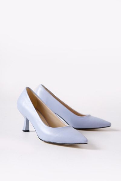 MASSOLE Кожени обувки Stiletto Baby Blue Skin Нов сезон Ежедневен стилен ръчно изработен местно производство