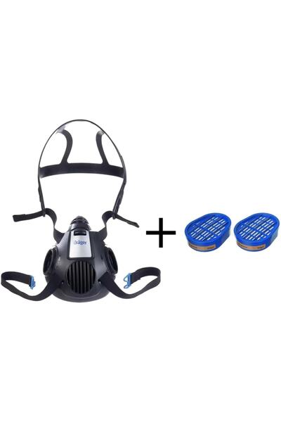 Drager X-plore 3500 Yarım Yüz Maskesi + A2 Filtre