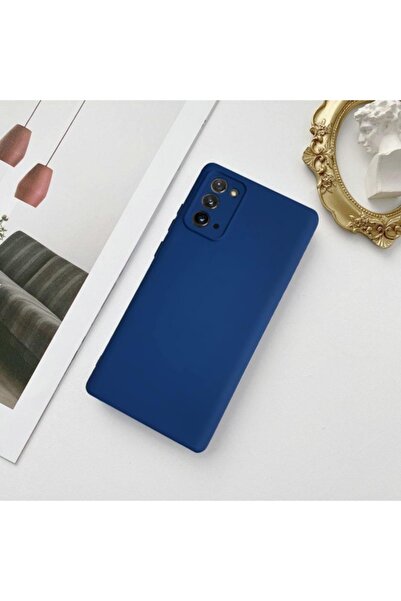 Miscase Samsung Galaxy A31 Lansman Likid Silikon Kamera Korumalı Kılıf Lacivert