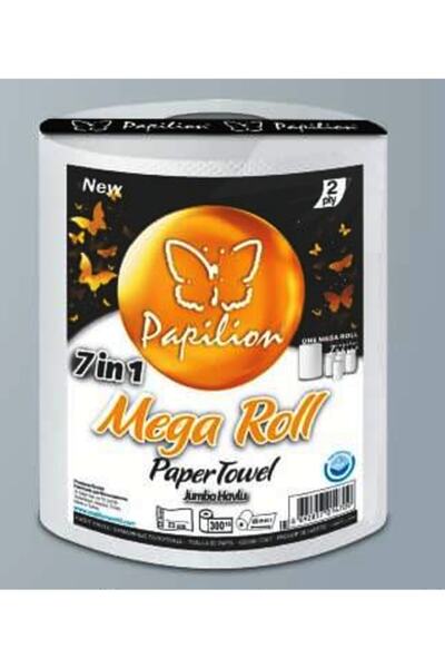 Papilion Papilıion Mega Jumbo Mutfak Havlu 300 Yaprak 7 Rulo Havluya Eşdeğer