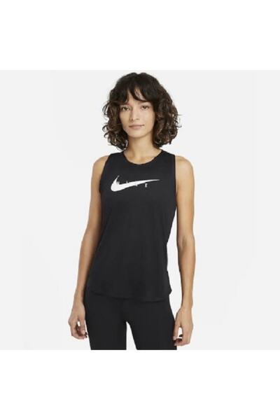Nike Swoosh Running Tank Siyah Spor Kadın Atlet