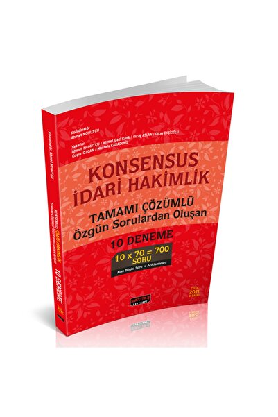 Savaş Yayınevi Konsensus Idari Hakimlik ?özgün Sorulardan Oluşan 10 Deneme Sa...