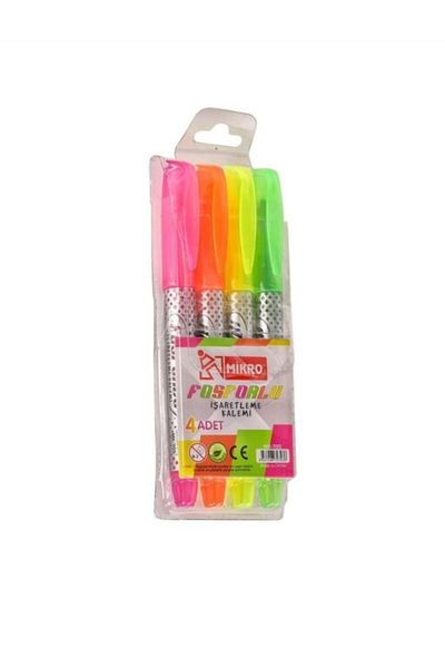 Mikro Highlighter Marking Pen 4 Pack Highlighter