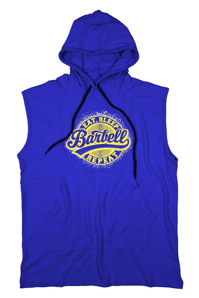 BLUU Μπλουζάκι Barbell Unisex με κουκούλα αμάνικο Fitness Singlet
