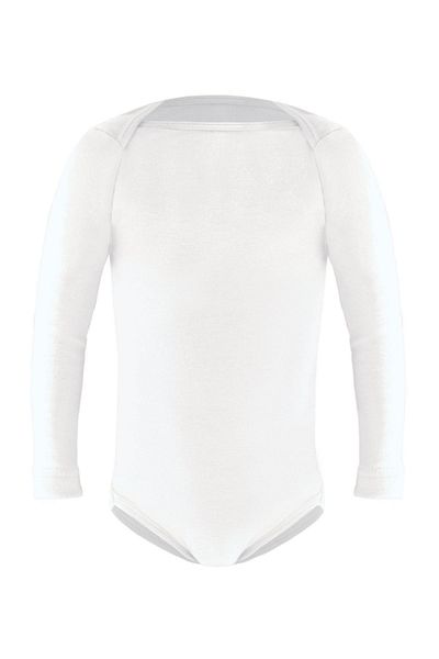 Blackspade 1251 Unisex Kids White 2 Pack Long Sleeve Thermal Snap Fastener Bady