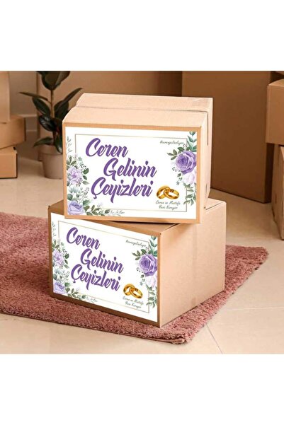 Kendin Tasarla Çeyiz Etiketi 19 - Kendinden Yapışkanlı - (20'li Paket)..