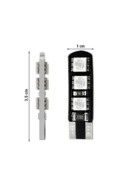 Knmaster T10 Canbus Smd 5050 6 Ledli Evrensel Sarı Led Tekli