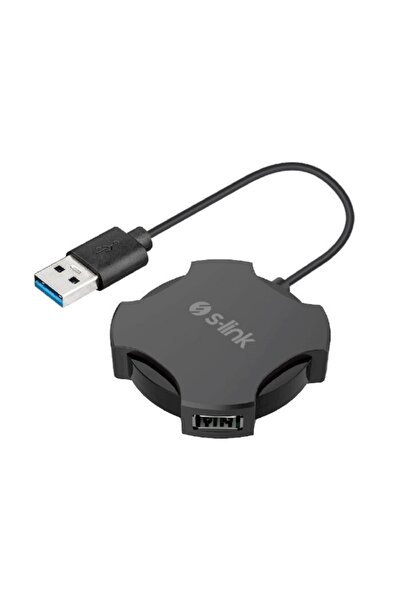 S-LINK Swapp Sw-u212 Siyah Usb 2.0 4 Port Hub Kablolu Çevirici Adaptör