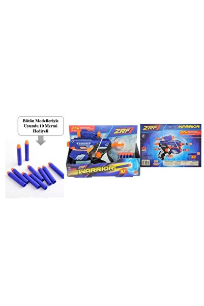 ETHEM OYUNCAK Lazerli 10 Adet Mermisi Bulunan Nerf Nişancı Tabanca+ 10 Mermi Hediyeli Pra-4861898-1908