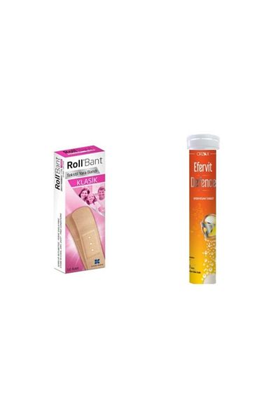 Roll Band-Aid 10 Pack + Orzax Ocean Efervit Defense 20 Eff Tablets