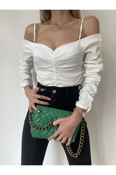Erşan Giyim Draped Ball Ecru
