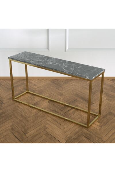 Evka Potrica Dresuar Pirinç Ayak Siyah Mermer Tabla