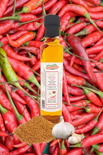 Karşı Köyden Kırmızı Acı Biber Kimyon Sarımsak Çeşnili Natürel Sızma Zeytinya...