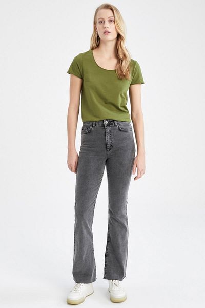 DeFacto Μπλουζάκι Regular Fit Crew με κοντό μανίκι 100% βαμβάκι