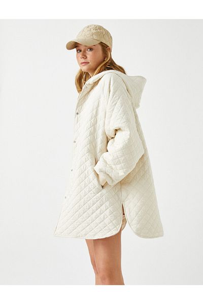 Koton Regenjacke - Beige - Zweireihig