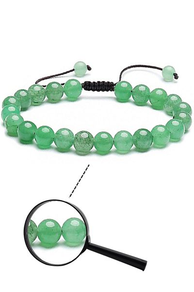 Tesbih Atölyesi Certified Natural Aventurine Stone Natural Stone Bracelet